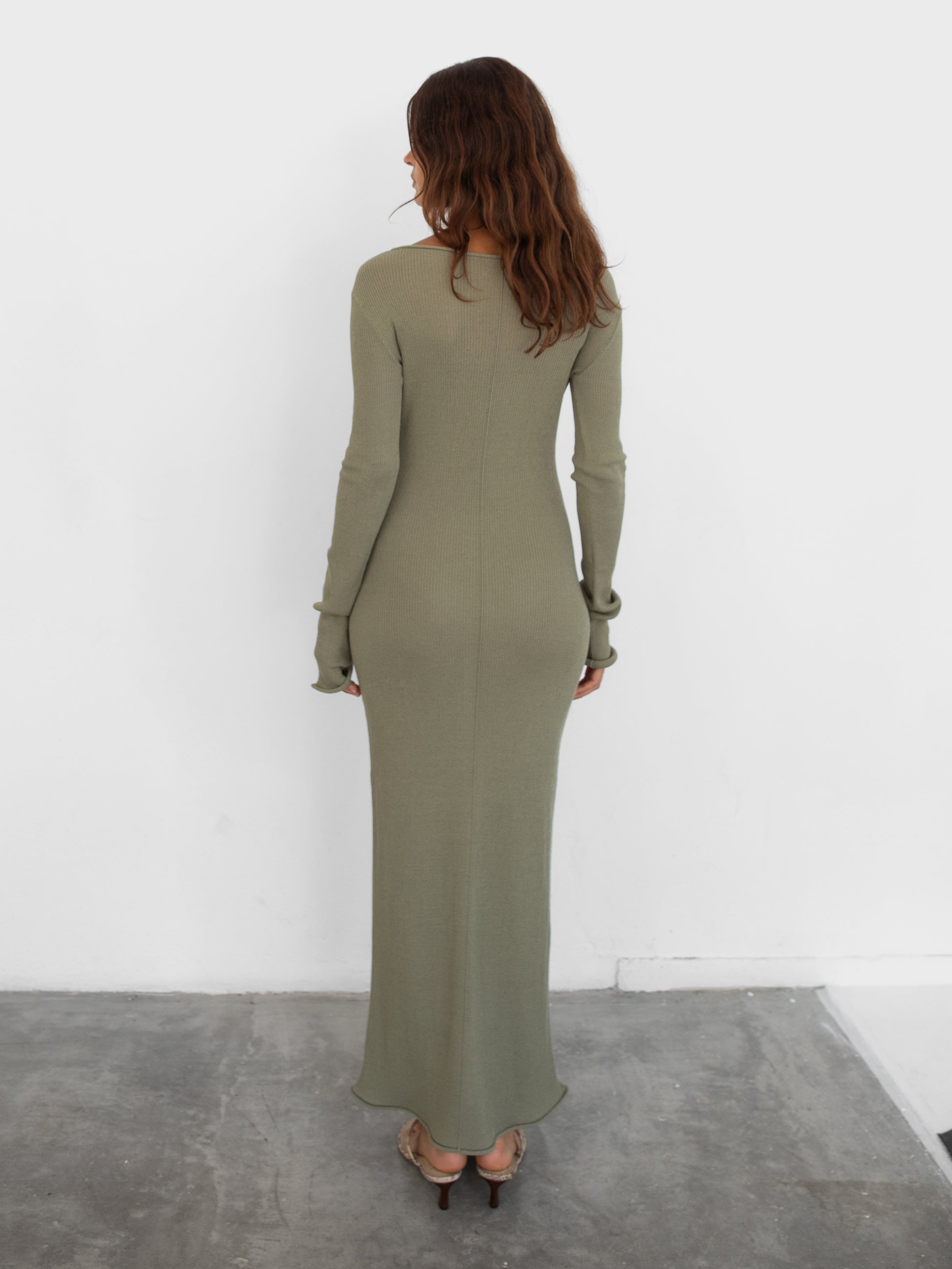 esme long sleeve dress Esme Hand Crocheted Long Sleeved Short Dress in Merino Wool Blend S